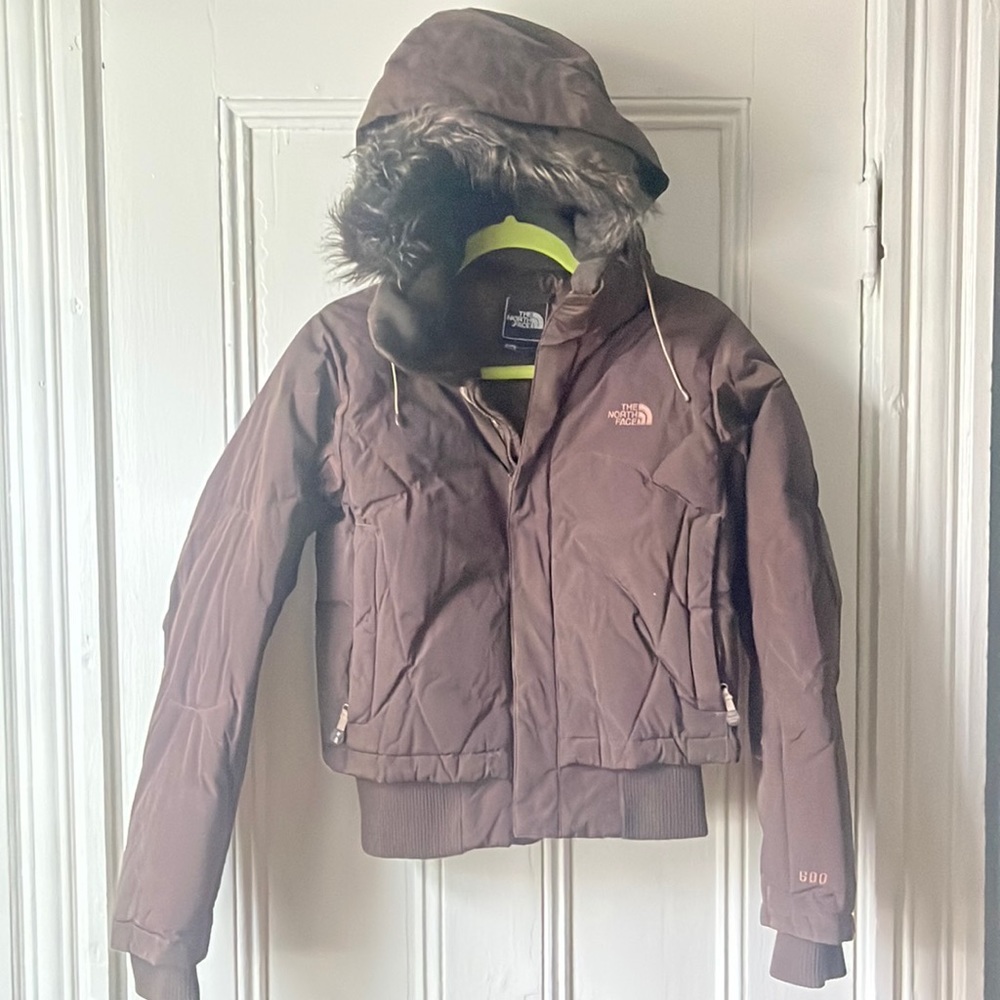 North face brown jacket size M